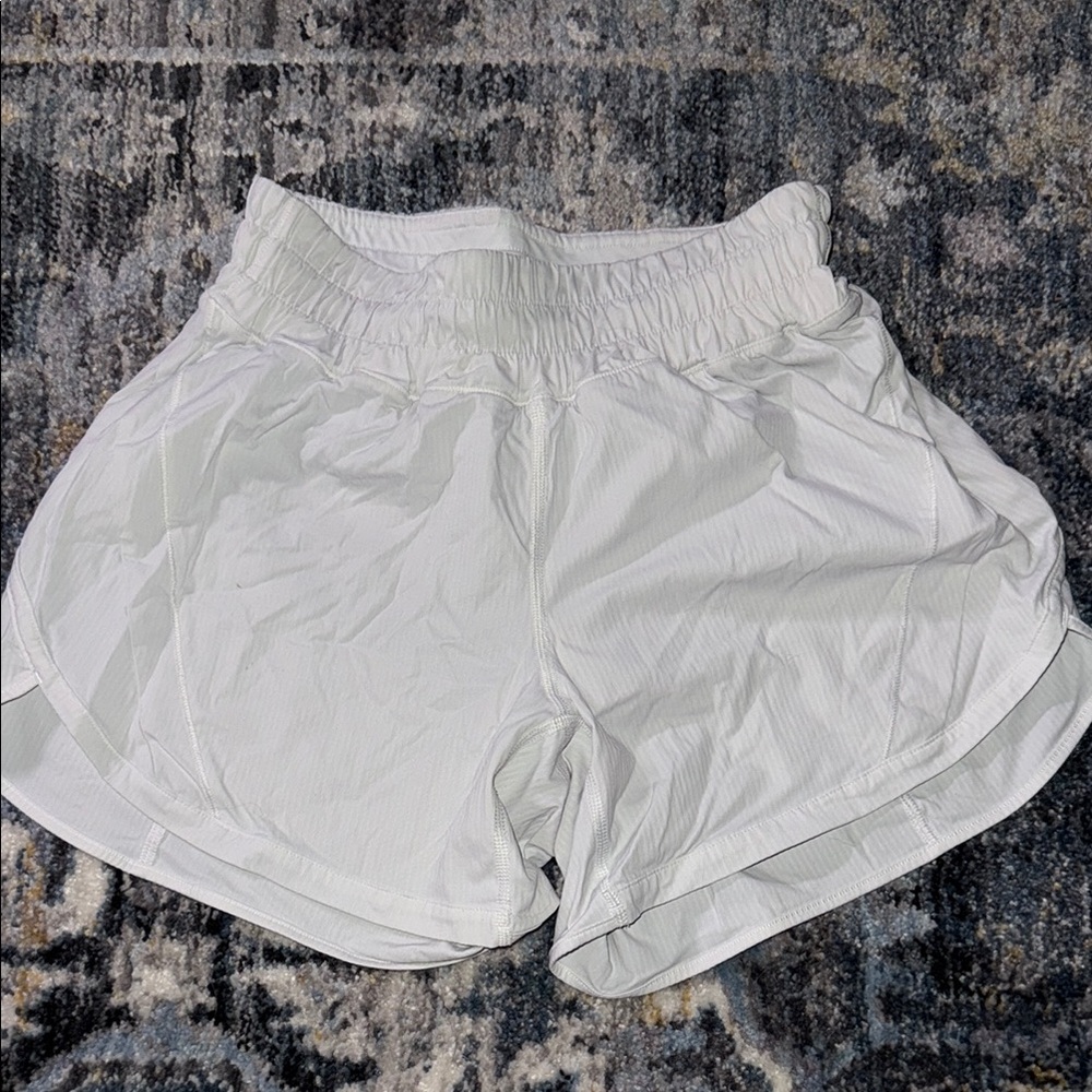 Lululemon White Athletic Shorts